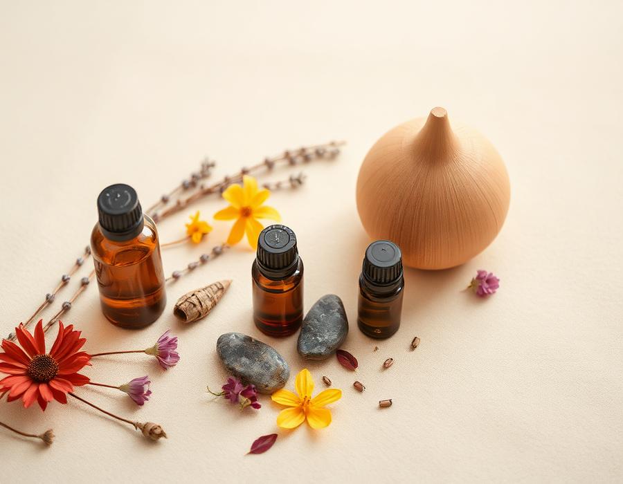 Aromatherapy oils and spa details