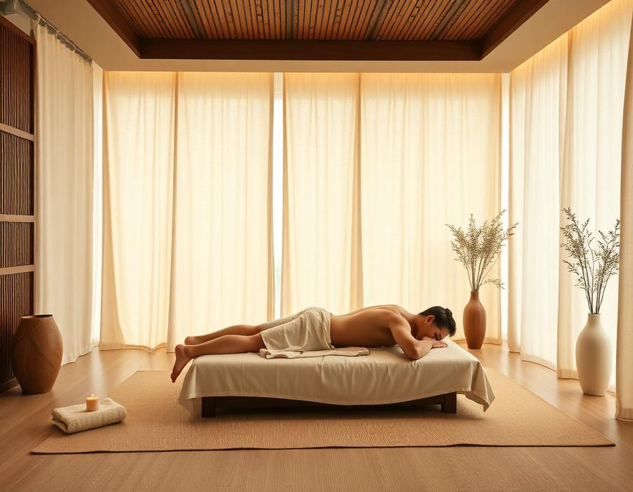 Thai massage treatment room at Orchid Spa Deira Dubai